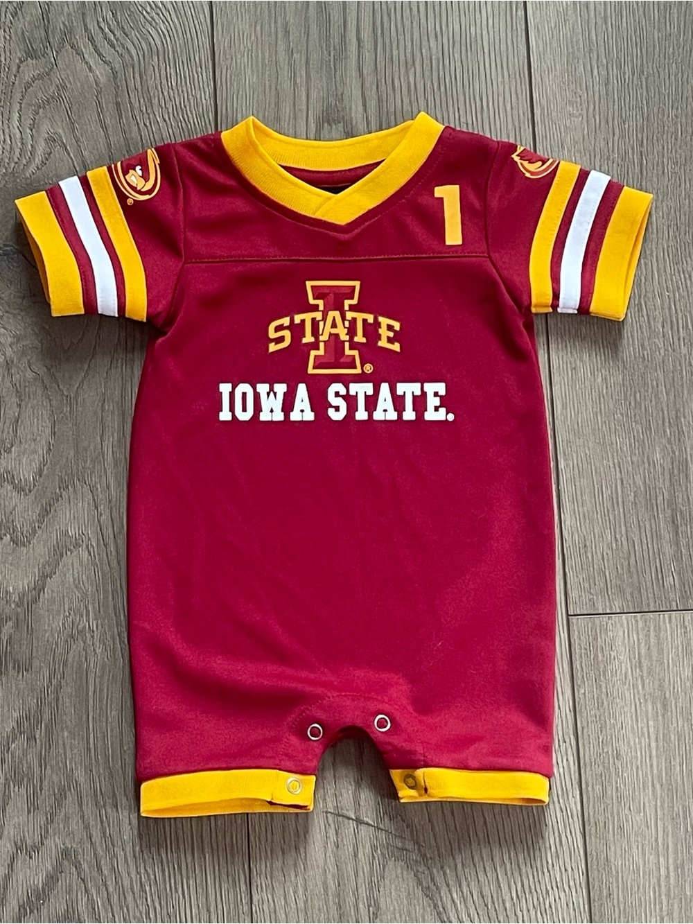 Colosseum NCAA Iowa State Cyclones 0-3m Baby Jersey Romper